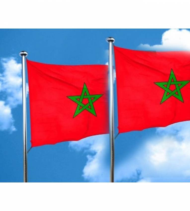 100×150 CM DRAPEAU  DU MAROC EN TISSU